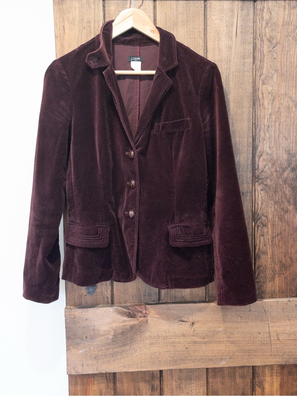 J. Crew Velvet Wine Colored Fitted Women’s Blazer 77388 Whimsigoth Dark Academia